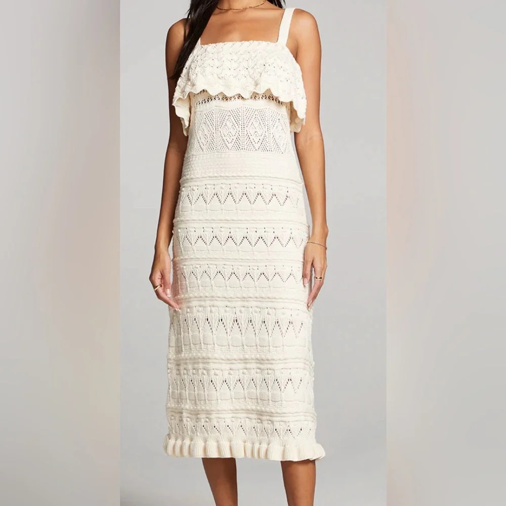 Saltwater Luxe NWT Crochet MIDI Dress Size Small